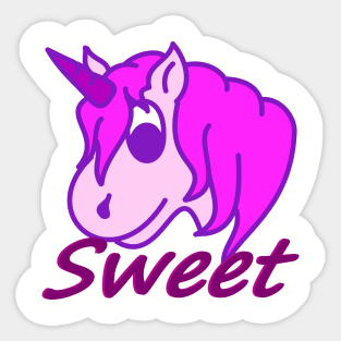 Einhorn Mädchen in Rosa Sticker